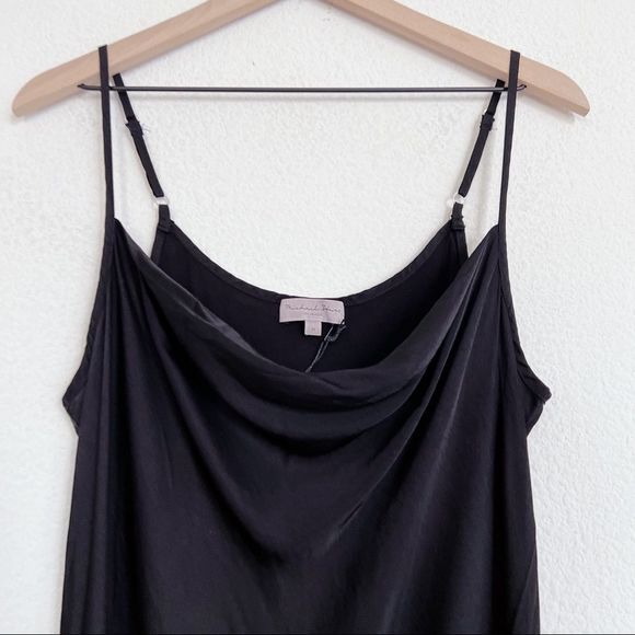 MICHAEL STARS PEARL COWL NECK SLIP DRESS size M in black - Picture 4 of 9